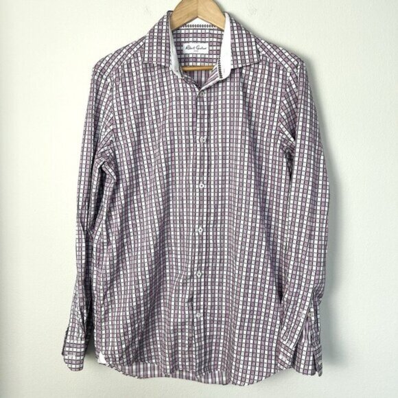 Robert Graham Retro Pink Plaid Long Sleeve Button Down Size 16 Preppy Classic - Picture 1 of 12